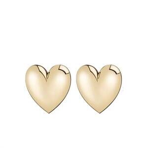 NEW ACCESSORY CONCIERGE women's puff heart earrings in gold